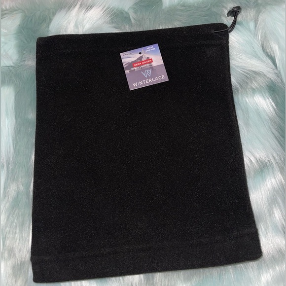 Winterlace NWT Men’s Neck Gaiter cover adult one size unisex soft black women's - Picture 2 of 6